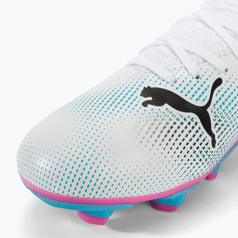 Gyerek focicipő PUMA Future 7 Play FG/AG puma white/puma black/poison pink 7