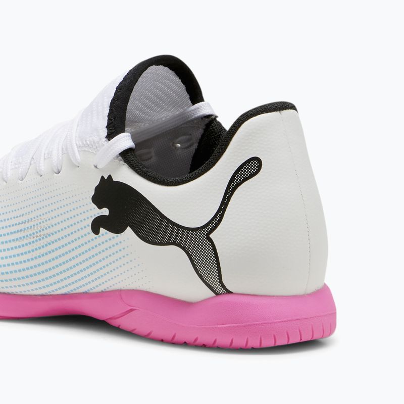 Gyerek focicipő PUMA Future 7 Play IT puma white/puma black/poison pink 8