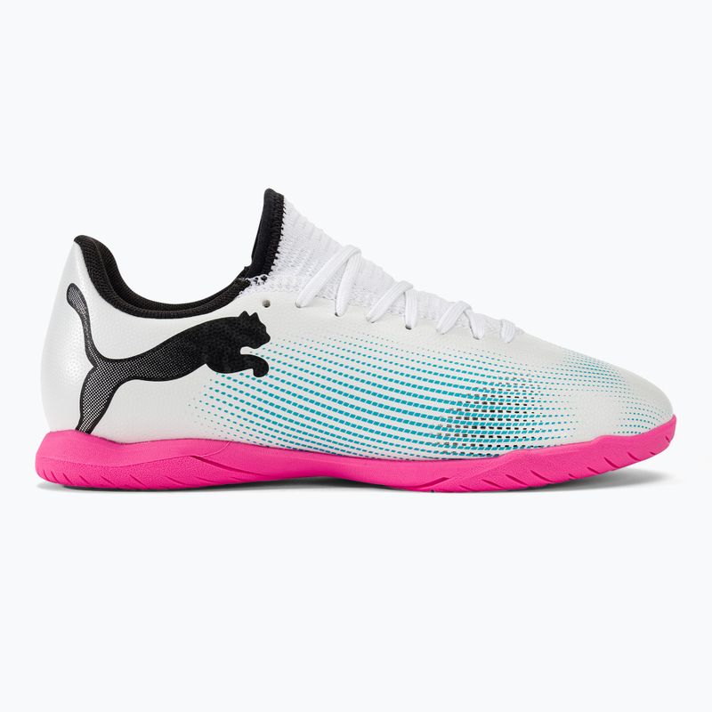 Gyerek focicipő PUMA Future 7 Play IT puma white/puma black/poison pink 2