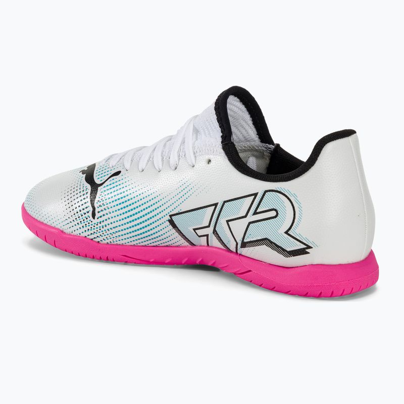 Gyerek focicipő PUMA Future 7 Play IT puma white/puma black/poison pink 3