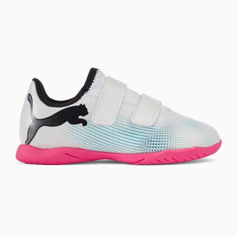 Gyerek focicipő PUMA Future 7 Play IT V puma white/puma black/poison pink 2