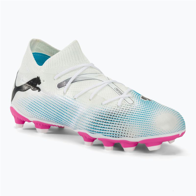 Gyerek focicipő PUMA Future 7 Match FG/AG puma white/puma black/poison pink