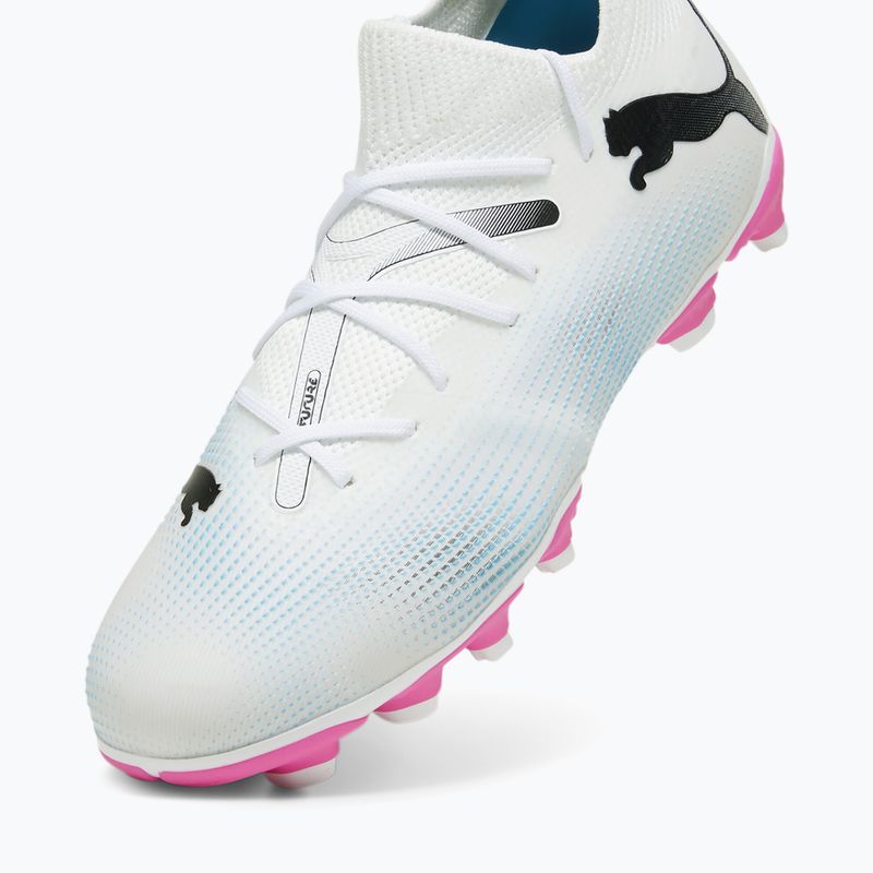 Gyerek focicipő PUMA Future 7 Match FG/AG puma white/puma black/poison pink 12
