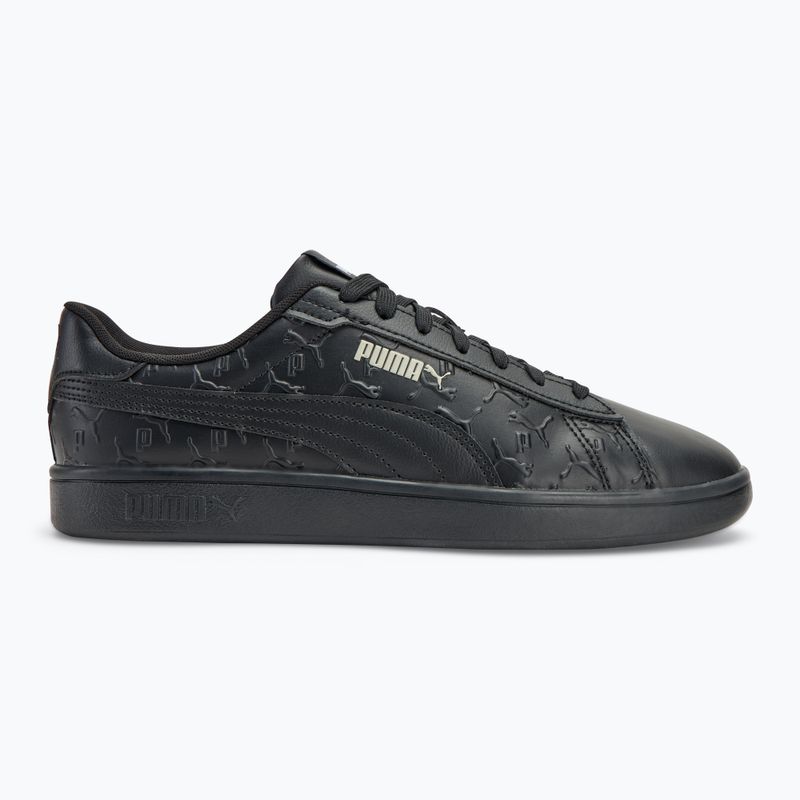 PUMA Smash 3.0 Superlogo cipő puma fekete/füstös szürke/puma fehér 2