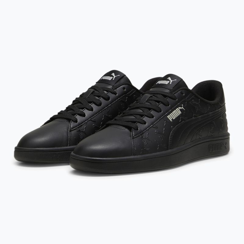 PUMA Smash 3.0 Superlogo cipő puma fekete/füstös szürke/puma fehér 8