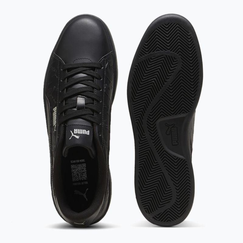 PUMA Smash 3.0 Superlogo cipő puma fekete/füstös szürke/puma fehér 11