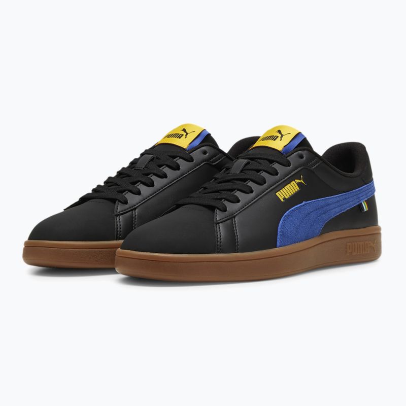 PUMA Smash 3.0 futball 24 puma fekete/lyde royal/sárga sizzle cipők 8