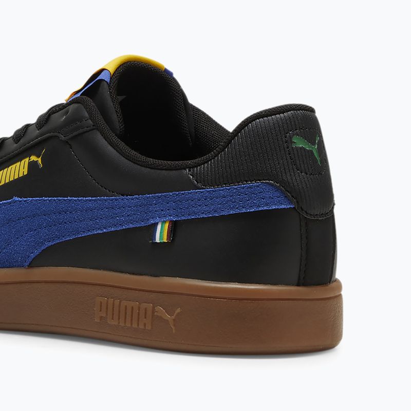 PUMA Smash 3.0 futball 24 puma fekete/lyde royal/sárga sizzle cipők 12