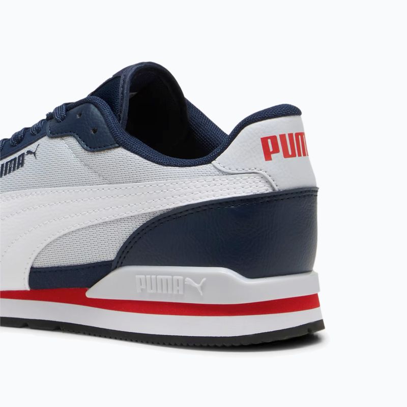 PUMA ST Runner v3 Mesh silver mist/fehér/club navy/for all time piros/fekete cipő 12