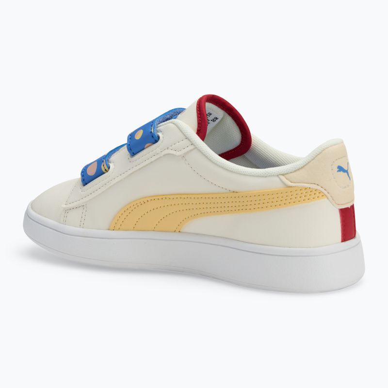 PUMA Smash 3.0 Summer Camp V PS gyermek cipő meleg fehér/chamomile/puma fehér 3