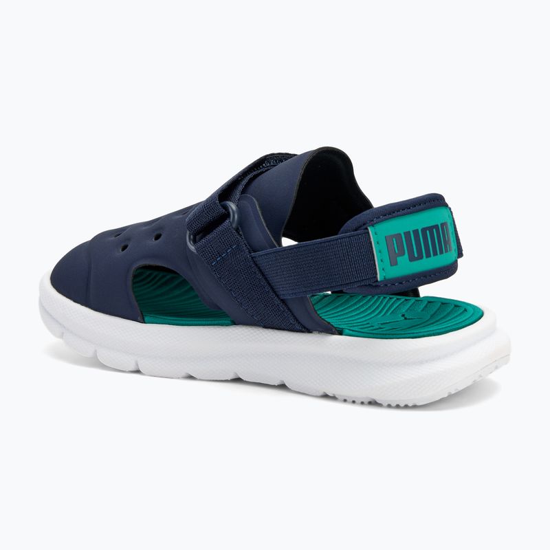 PUMA Evolve AC Inf gyermek szandál puma navy/csillogó zöld/puma fehér 3