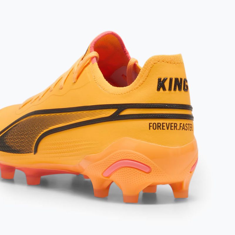 PUMA King Ultimate Fg/Ag sun stream/puma black/sunset glow futballcipő 13