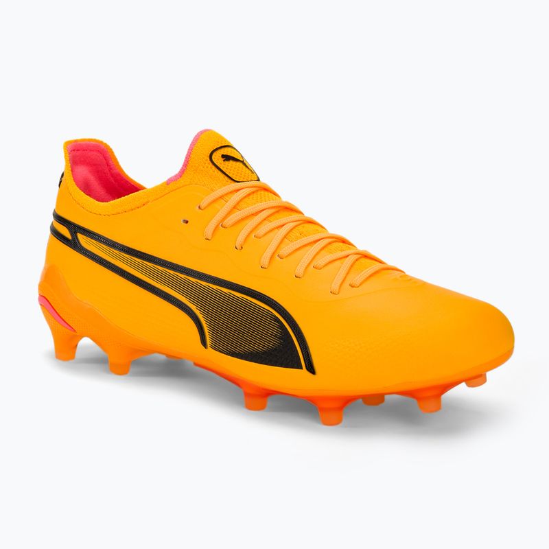 PUMA King Ultimate Fg/Ag sun stream/puma black/sunset glow futballcipő