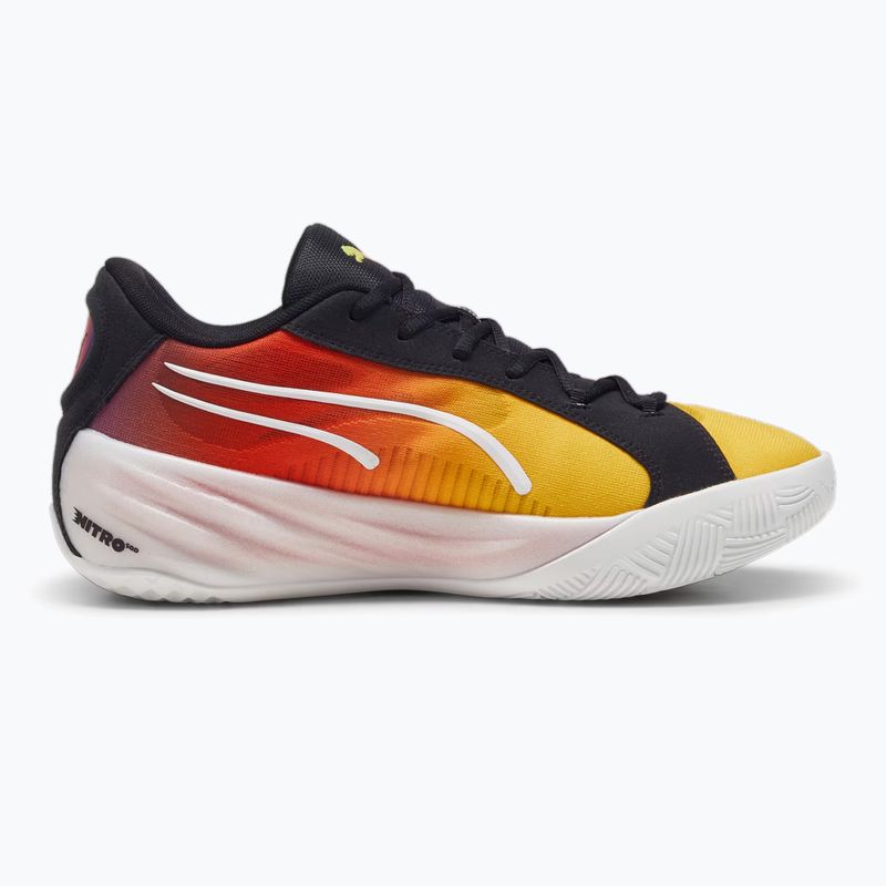 Férfi kosárlabda cipő PUMA All-Pro Nitro Showtime yellow sizzle/purple glimmer 8