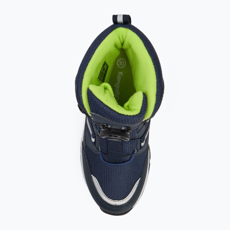 Gyermek hócsizma KangaROOS K-MJ Hunter RTX FX sötét navy / lime 5