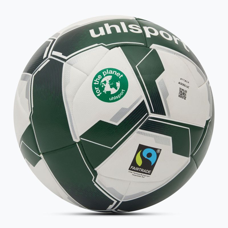 Focilabda uhlsport Attack Addglue For The Planet white/dark green/silver méret: 5 2