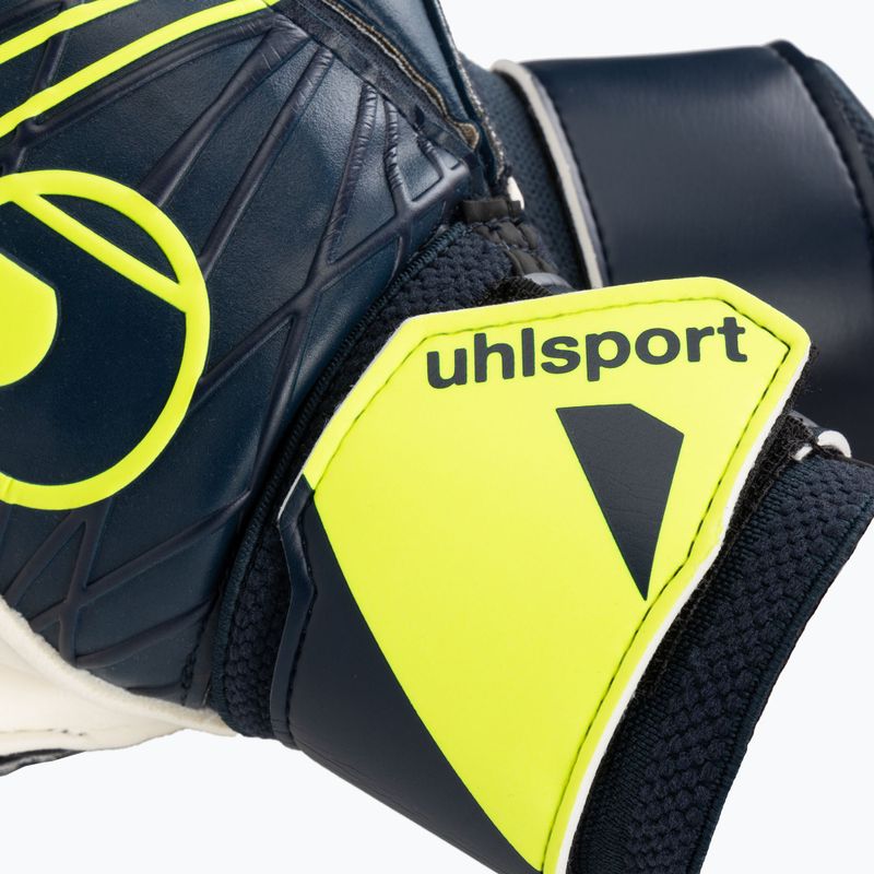 Uhlsport Prediction Soft Flex Frame kapuskesztyű fekete/fehér/fluo narancssárga 3