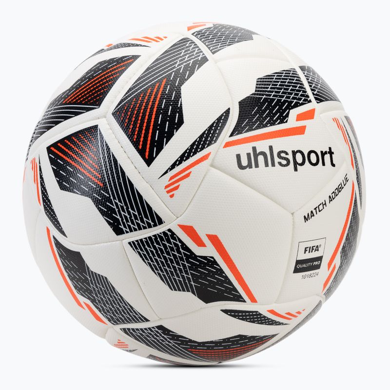 Labdarúgás uhlsport Match Addglue fehér/navy/fluo red méret 5 2