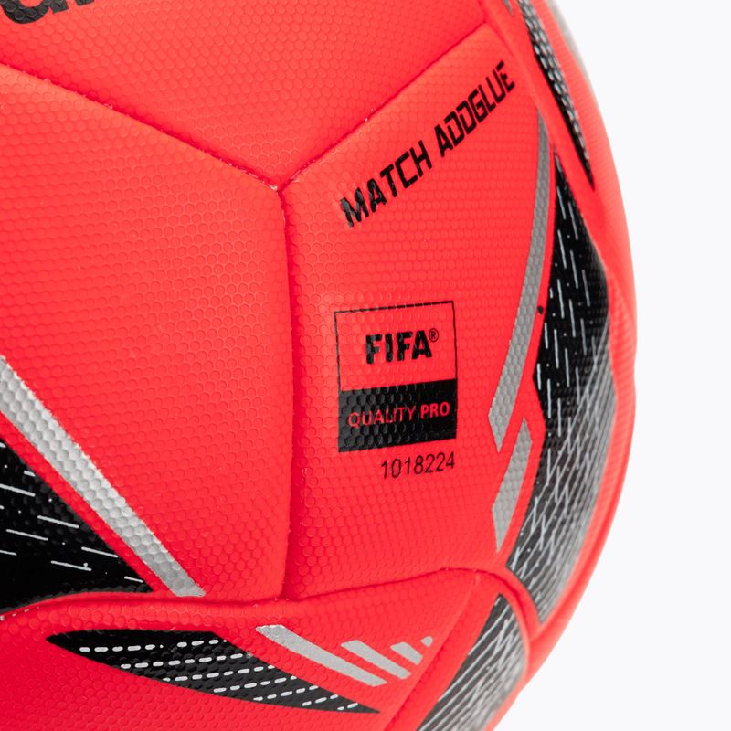 Labdarúgás uhlsport Match Addglue fluo piros/sárga/ezüst méret 5 3