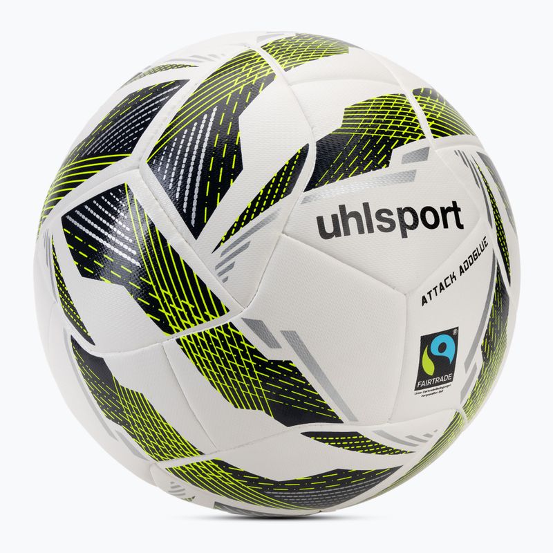 Labdarúgás uhlsport Match Addglue fehér/navy/fluo sárga méret 5 2