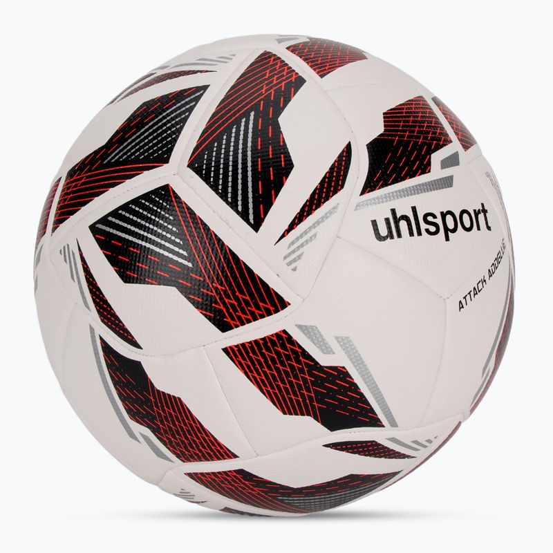 Uhlsport Attack Addglue labdarúgó fehér/fekete/fluo piros méret 4 2