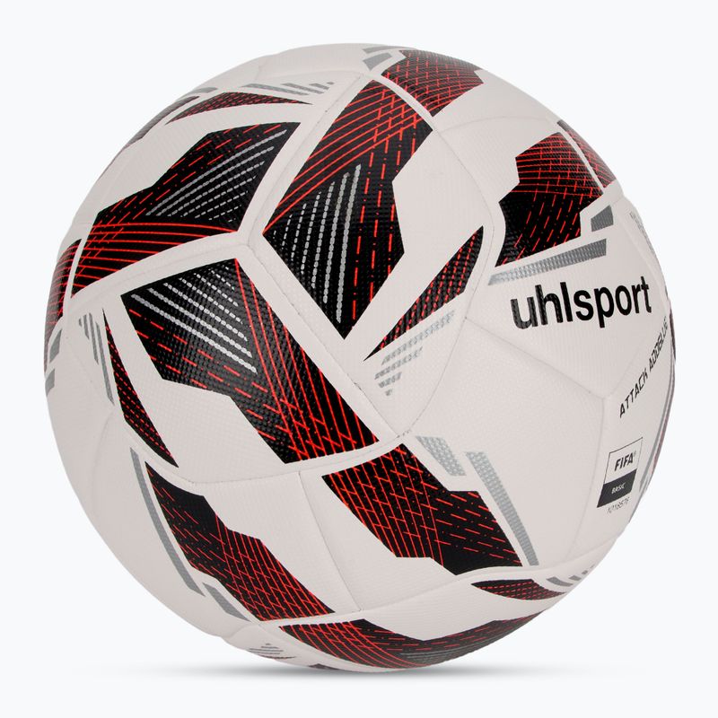Uhlsport Attack Addglue labdarúgó fehér/fekete/fluo piros méret 5 2