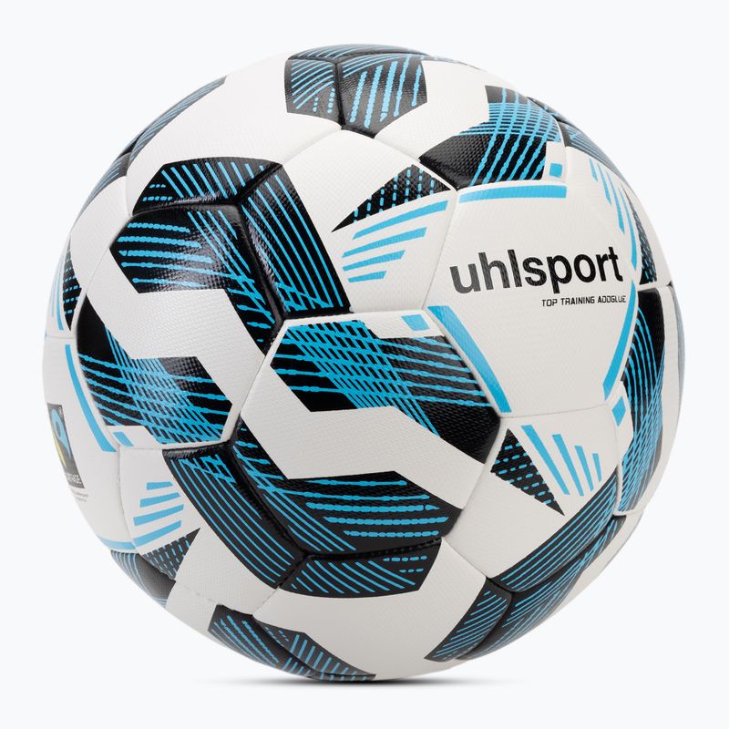 Uhlsport Fairtrade Top edzés Addglue futball fehér/fekete/fluo kék méret 4 2