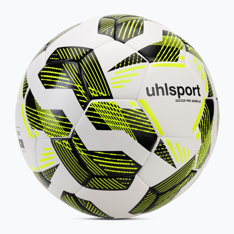 Uhlsport Pro Addglue labdarúgó fehér/fekete/fluo sárga méret 5 2