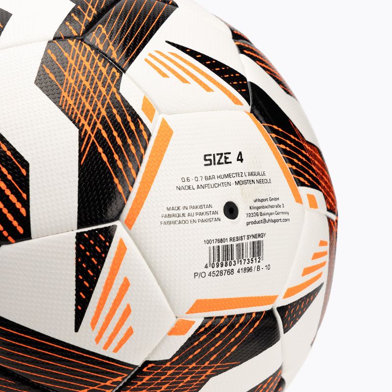 Uhlsport Resist Synergy labdarúgó fehér/fekete/fluo narancssárga 4-es méret 4