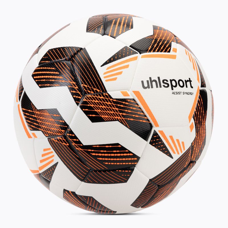 Uhlsport Resist Synergy labdarúgó fehér/fekete/fluo narancs méret 5 3