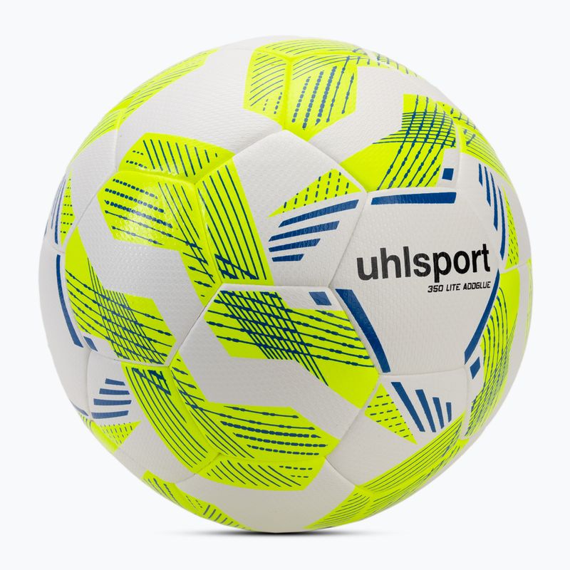 Labdarúgás uhlsport 350 Lite Addglue fehér/fluo sárga/sötétkék méret 5 2