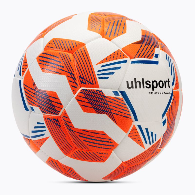 Labdarúgás uhlsport 290 Ultra Lite Addglue fehér/fluo narancs/sötétkék méret 4 2