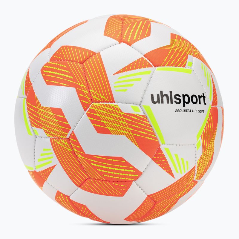Labdarúgás uhlsport Ultra Lite Soft 290 fehér/fluo narancs/fluo sárga méret 4 2