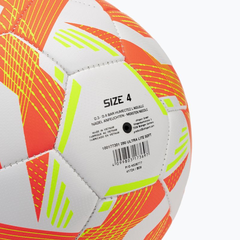 Labdarúgás uhlsport Ultra Lite Soft 290 fehér/fluo narancs/fluo sárga méret 4 3