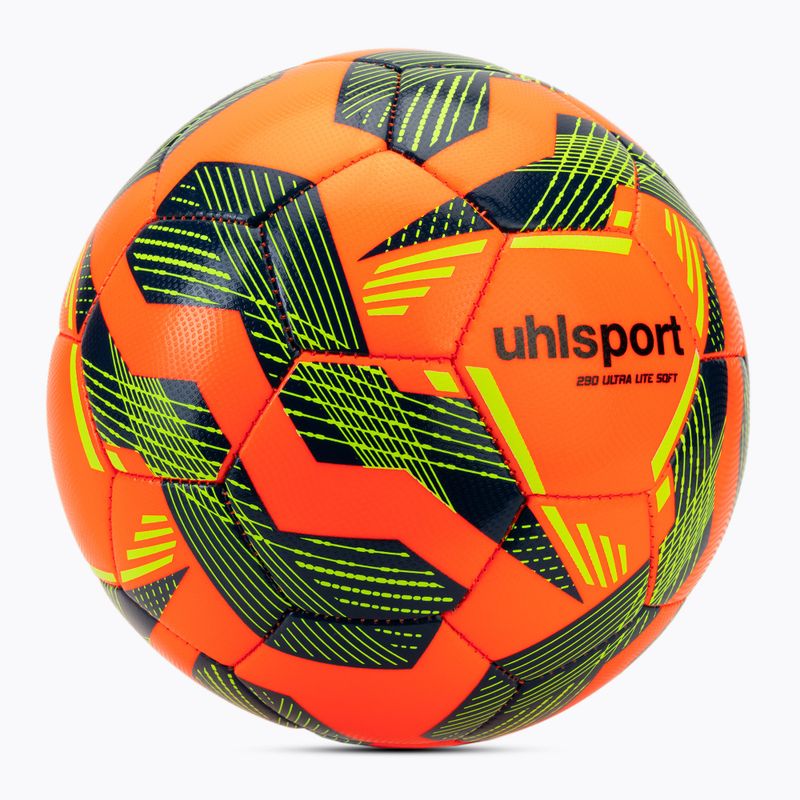 Labdarúgás uhlsport Ultra Lite Soft 290 fluo narancs/navy/fluo sárga méret 4 2