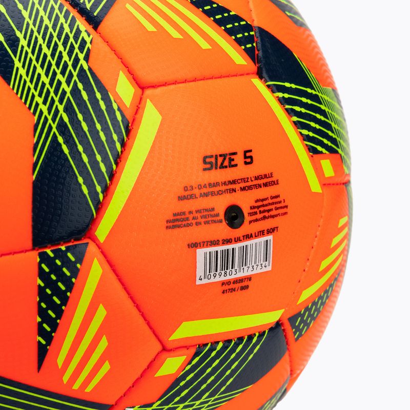Labdarúgás uhlsport Ultra Lite Soft 290 fluo narancs/navy/fluo sárga méret 5 3