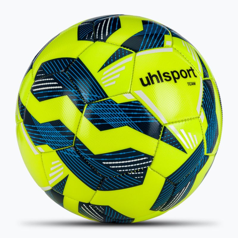 Labdarúgás uhlsport Team fluo sárga/navy/fehér méret 4 2