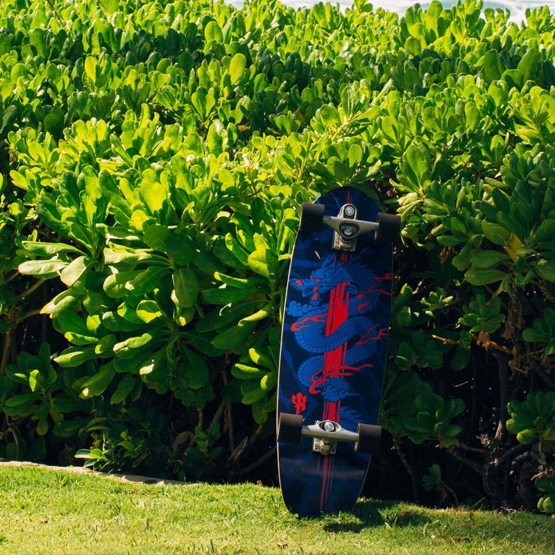 Surfskate gördeszka Carver C7 Raw 34" Kai Dragon 2022 Complete kék és piros C1013011143 10