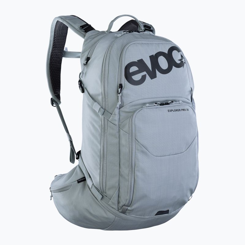 EVOC Explorer Pro 30 l ezüst kerékpáros hátizsák