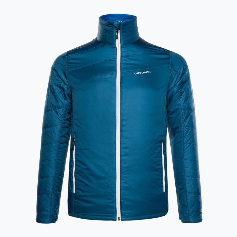 Férfi Ortovox Swisswool Piz Boval hibrid kabát kék fordítható 6114100041 3