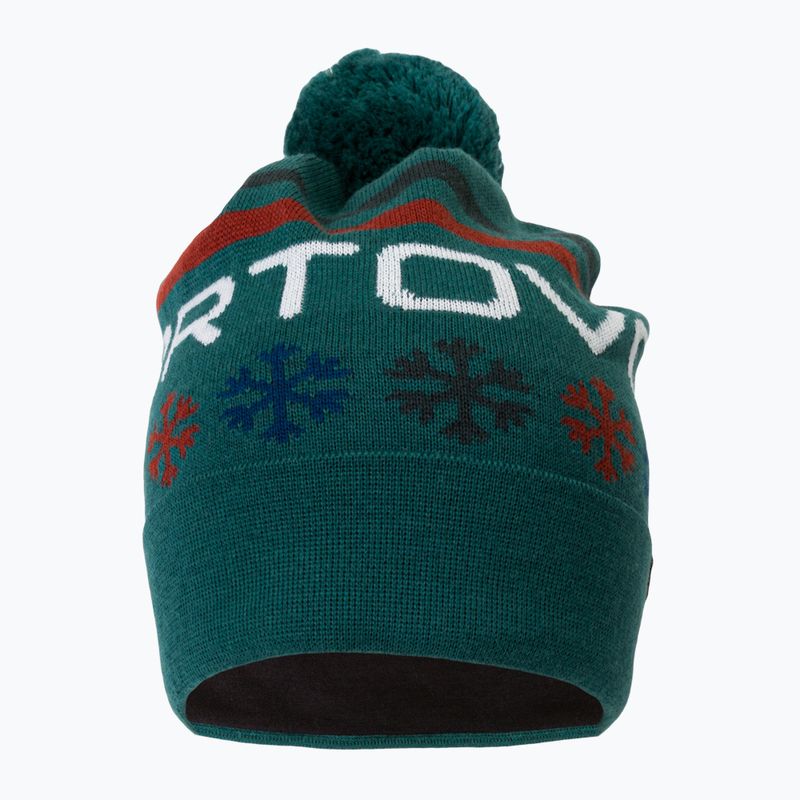 Ortovox Nordic Knit téli sapka zöld 68022 2