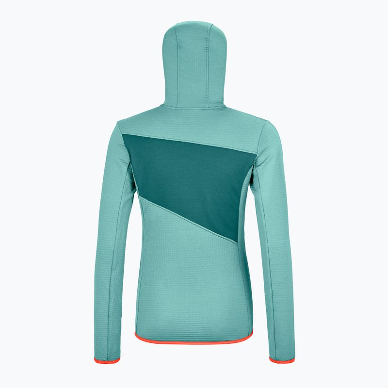 Női Ortovox Fleece Grid Hoody türkizkék 8720100036 2