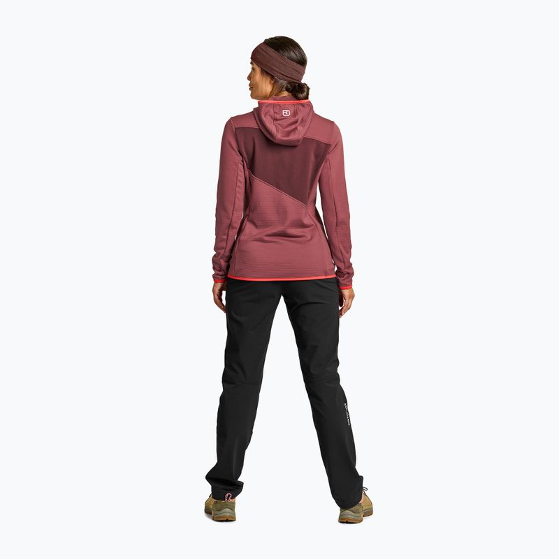 Női trekking pulóver Ortovox Fleece Grid Hoody piros 87201 3
