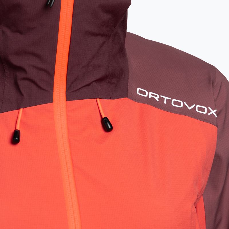 Női ORTOVOX Westalpen 3L Világos narancssárga és bordó színű esőkabát 7021200018 3
