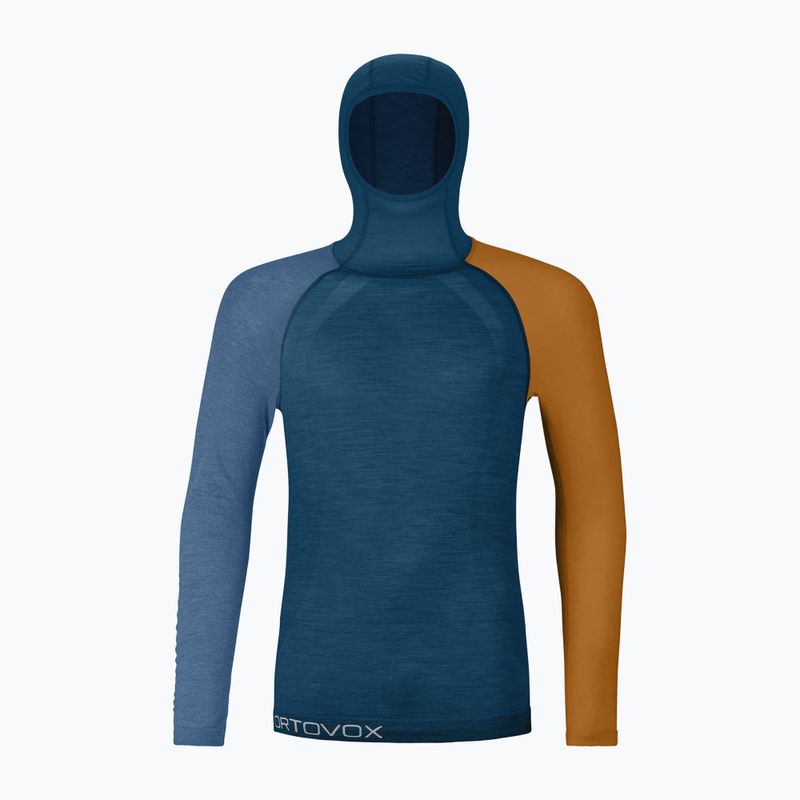 Férfi termo hosszú ujjú felső ORTOVOX 120 Comp Light Hoody petrol blue