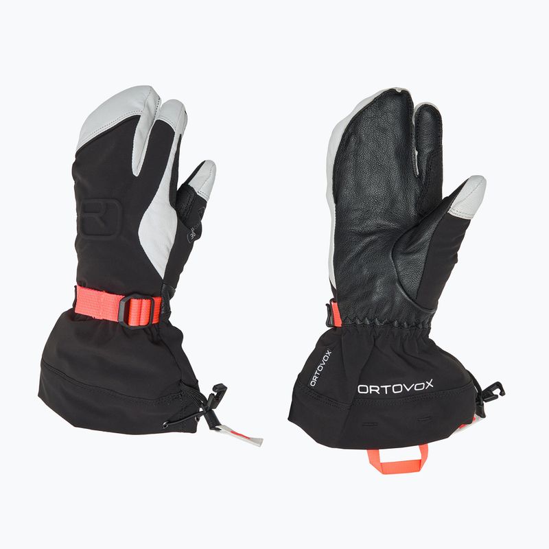 Női síkesztyű ORTOVOX Merino Freeride 3 Finger black raven