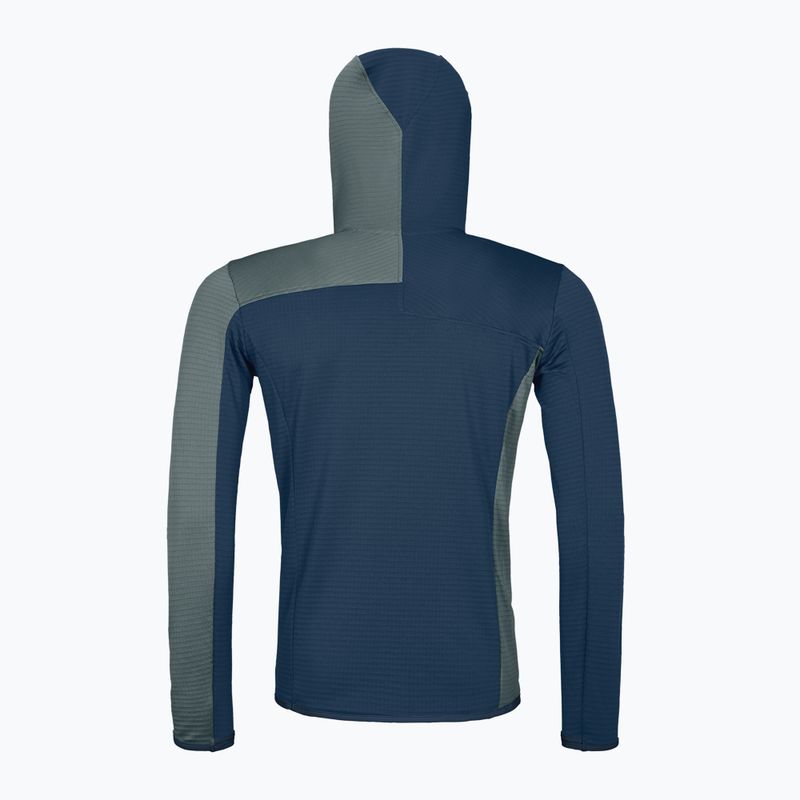 Férfi ORTOVOX Fleece Light Grid kapucnis mély óceáni melegítőfelső 8