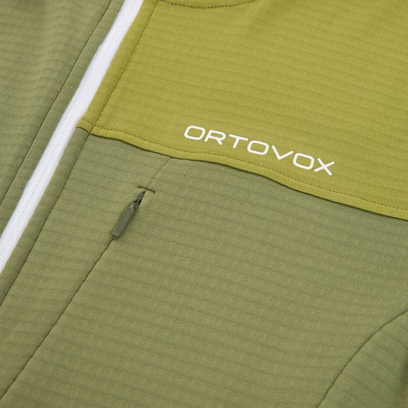 Férfi ORTOVOX Fleece Light Grid kapucnis vadnövényes melegítőfelső 3