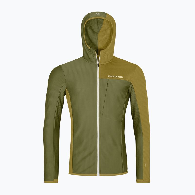 Férfi ORTOVOX Fleece Light Grid kapucnis vadnövényes melegítőfelső