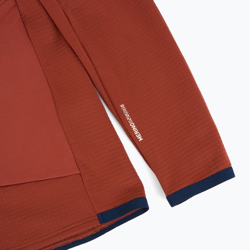 Férfi pulóver ORTOVOX Fleece Grid Hoody clay orange 4